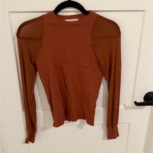 Gilded Intent Rust Long Sleeve Top